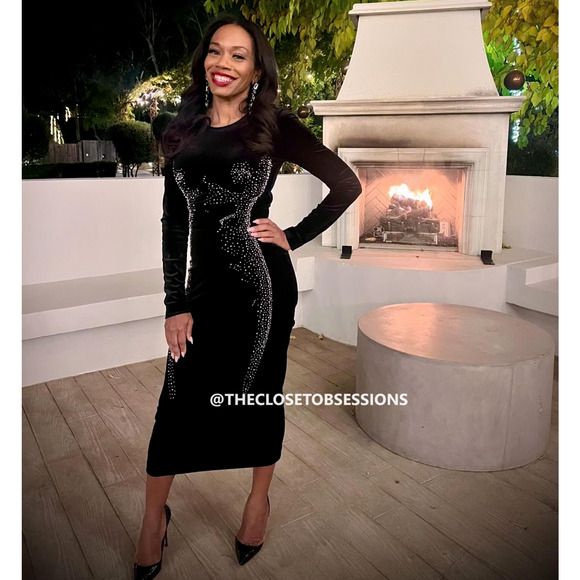 ZARA Midi Dress with Rhinestone Details NWT - Picture 13 of 16